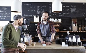 Two wankers in a Melbourne coffee shop.